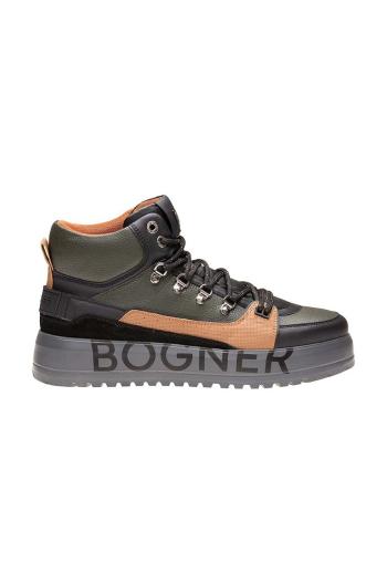 Kožené sneakers boty Bogner ANTWERP zelená barva, 12441605