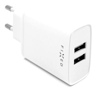 FIXED Smart Rapid Charge 15W s 2xUSB výstupem bílá (FIXC15-2U-WH)