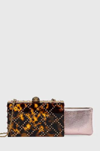 Psaníčko Kurt Geiger London QUILT BOX CLUTCH hnědá barva, 2032635999