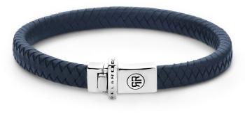 Rebel&Rose Modrý kožený náramek Small Braided Blue RR-L0150-S 16,5 cm - S