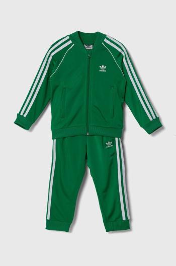 Dětská tepláková souprava adidas Originals SST TRACKSUIT zelená barva, IY4791