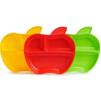 Munchkin Apple farfurie compartimentată 6 m+ 3 buc