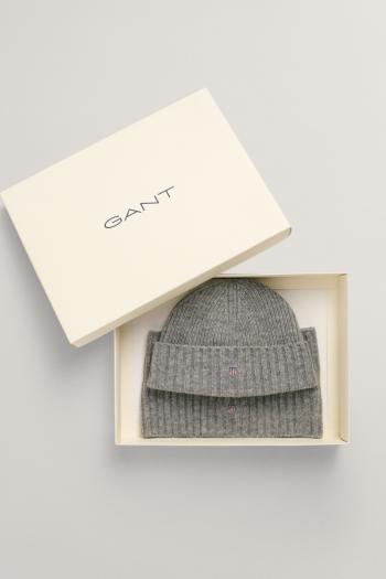 DĚTSKÝ SET GANT BEANIE SNOOD GIFT SET GREY MELANGE