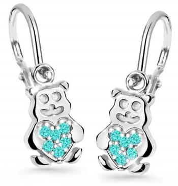 Cutie Jewellery Dětské náušnice z bílého zlata Medvídci C2751-10-X-2 světle zelená