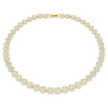 Swarovski Pozlacený tenisový náhrdelník s krystaly Una Angelic Tennis 5720505 41 cm