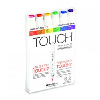 TOUCH Twin Brush Marker 6ks, základní