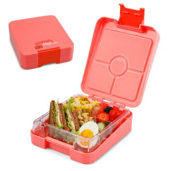 Klarstein Schmatzfatz easy, svačinový box, 4 přihrádky, 18 × 15 × 5 cm
