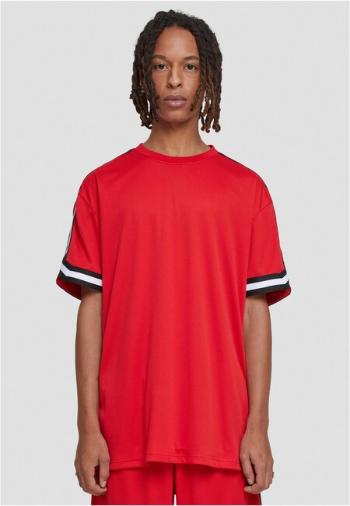 Urban Classics Oversized Stripes Mesh Tee cityred - XL