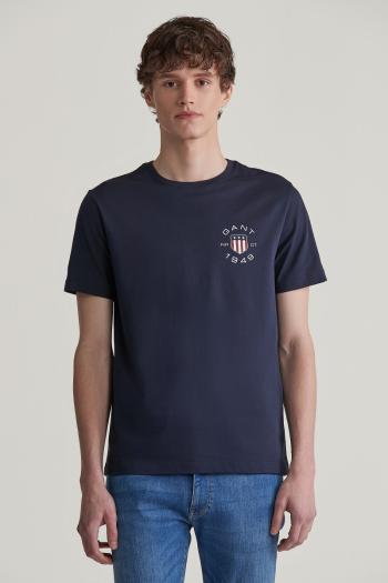 TRIČKO GANT PRINT SS TSHIRT EVENING BLUE