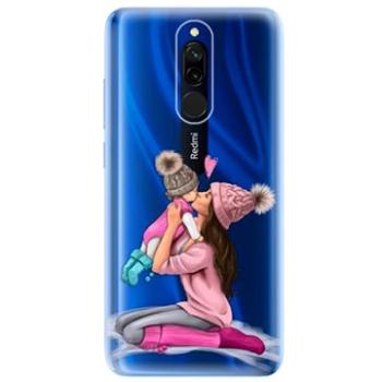 iSaprio Kissing Mom - Brunette and Girl pro Xiaomi Redmi 8 (kmbrugirl-TPU2-Rmi8)