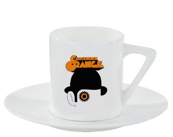 Espresso hrnek s podšálkem 100ml Mechanický pomeranč