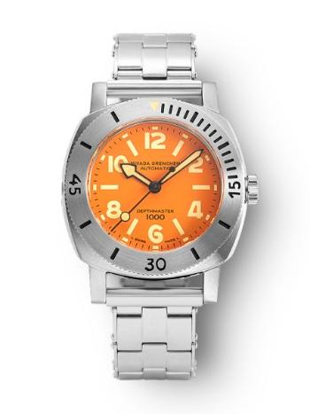 Nivada Grenchen Depthmaster Numerals Orange - Forstner Rivet