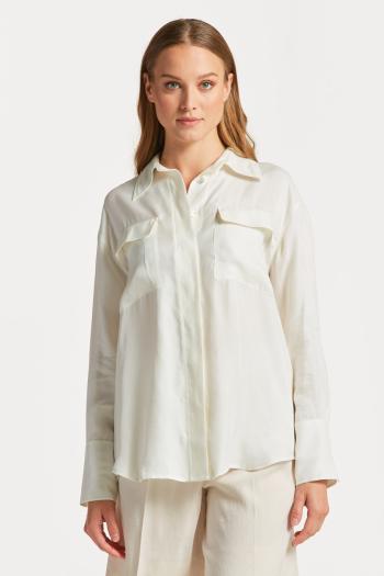 KOŠILE GANT RELAXED FLAP POCKET SHIRT EGGSHELL