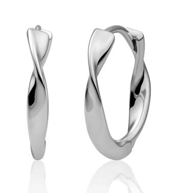 Sparkling Jewels Kroucené stříbrné náušnice EAS28
