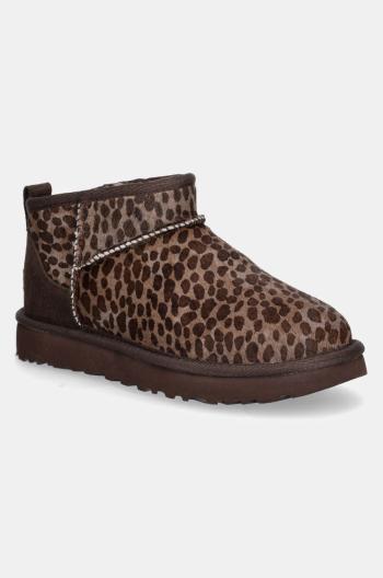 Semišové sněhule UGG Classic Ultra Mini Caspian hnědá barva, 1158328-BCDR