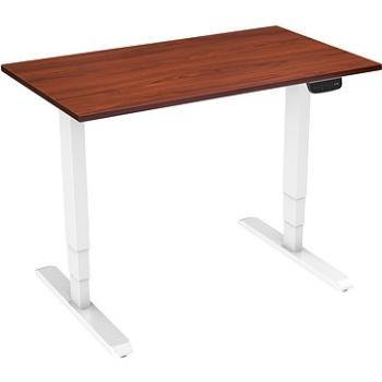 AlzaErgo Table ET1 NewGen bílý + deska TTE-12 120x80cm hnědá dýha (BUN)