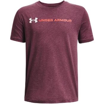 Under Armour WORDMARK Chlapecké triko, červená, velikost