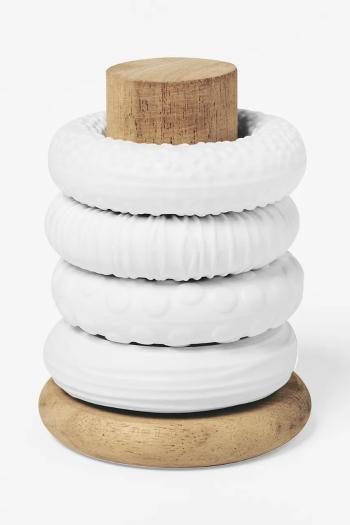 Raeder szalvétagyűrű állvánnyal Cozy Time 8 x 6 cm fehér