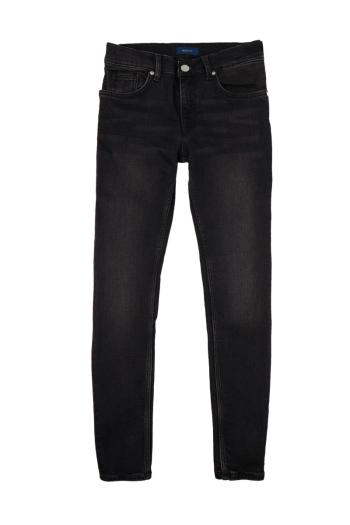 DŽÍNY GANT D1. GANT SKINNY JEANS BLACK RAW