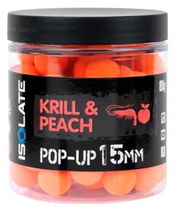 Shimano plovoucí boilie isolate pop-up krill peach 80 g 15 mm fluoro orange