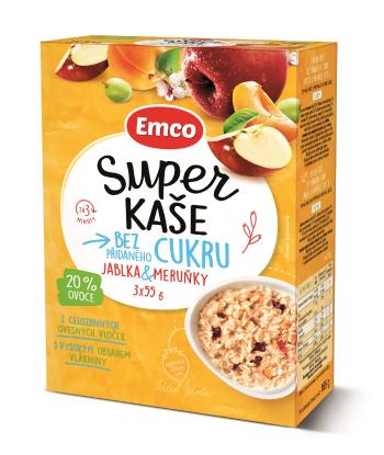 Emco Super kaše jablka a meruňky 3x55 g