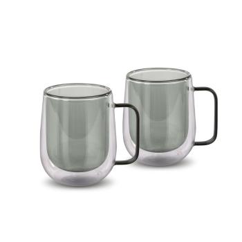 Lamart LT9123 2-dielna sada pohárov Tea Vaso, 250 ml, čierna