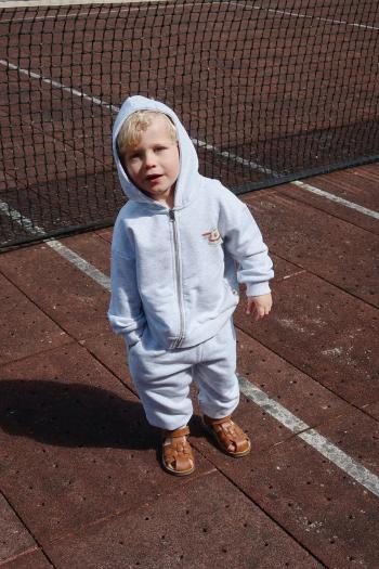 Detské bavlnené tepláky Konges Sløjd LOUPY LOU SWEAT PANTS GOTS šedá farba, KS102707