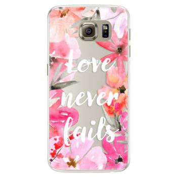 Silikonové pouzdro iSaprio - Love Never Fails - Samsung Galaxy S6 Edge