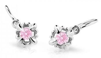 Cutie Jewellery Roztomilé dětské náušnice z bílého zlata C2212-10-X-2 růžová