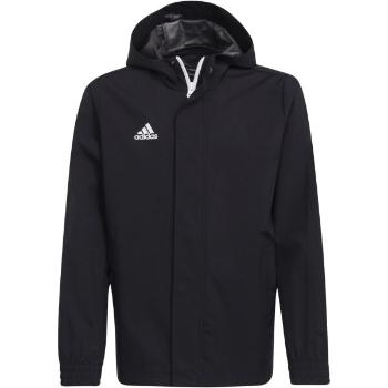 adidas ENTRADA 22 ALL WEATHER JACKET Juniorská fotbalová bunda, černá, velikost