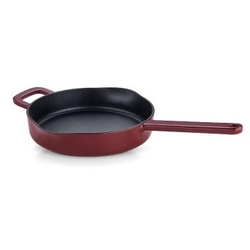 Univerzální pánev MOMENTS 24 cm, vínově červená, litina, Fissler