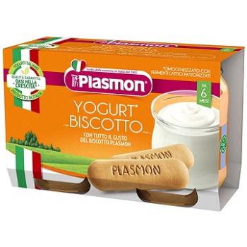 PLASMON dezert jogurt a sušenka 2× 120 g, 6m+ (8001040097809)