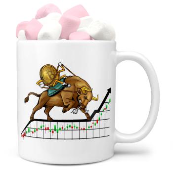 Hrnek Bitcoin bull (Náplň hrníčku: Marshmallow)