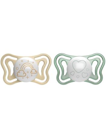 CHICCO Dudlík Physio Light silikonový noční 2-6m, 2ks