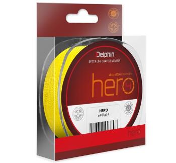 Delphin splétaná šňůra hero 4 fluo žlutá 300 m - 0,20 mm 13,2 kg