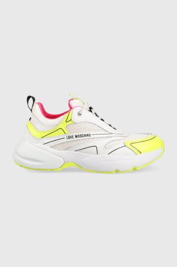 Sneakers boty Love Moschino Sneakerd Sporty 50 bílá barva, JA15025G1G