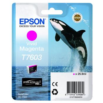 EPSON T7603 (C13T76034N10) - originální cartridge, purpurová, 25,9ml