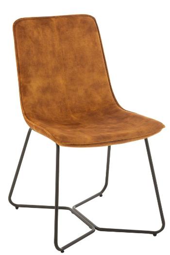 Okrová sametová jídelní židle Chair Isabel Ochre - 64*47*89cm 19517