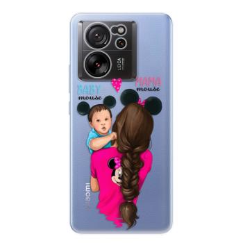 Odolné silikonové pouzdro iSaprio - Mama Mouse Brunette and Boy - Xiaomi 13T / 13T Pro