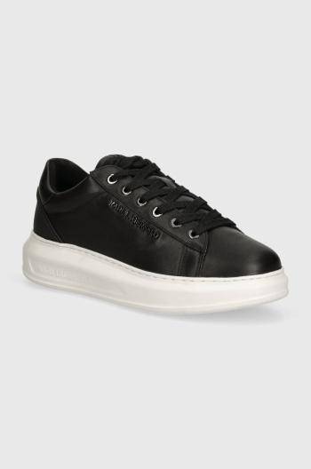 Kožené sneakers boty Karl Lagerfeld KAPRI MENS černá barva, KL52575N