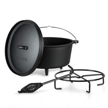 Klarstein Galloway, litinový hrnec, 7.6 barbecue hrnec, litina, nožičky, velikost L/7,2 l