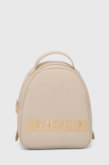 Batoh Love Moschino dámský, béžová barva, malý, s aplikací, JC4197PP1LKD0000