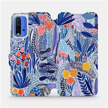 Flip pouzdro na mobil Xiaomi Redmi 9T - MP03P Modrá květena (5903516765225)