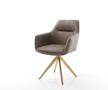 Jídelní židle Pejo-Flex taupe vintage křížová podnož hranatá
