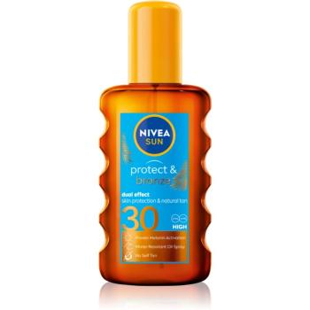 Nivea Sun Protect & Bronze olej na opalování podporující zhnědnutí SPF 30 200 ml