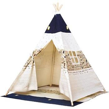 Bino Stan TeePee, béžovo-modrý (4019359828209)