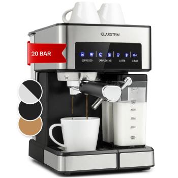 Klarstein Arabica Comfort, aparat de cafea espresso, 1350W, 20 bar, 1,8 l, suprafață de control tactil