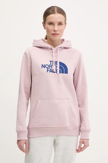 Mikina The North Face Drew Peak dámska, ružová farba, s kapucňou, s nášivkou, NF0A89EHB4Q1