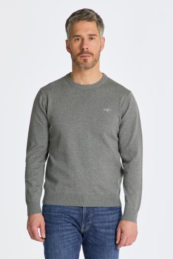 SVETR GANT CLASSIC COTTON C-NECK DARK GREY MELANGE