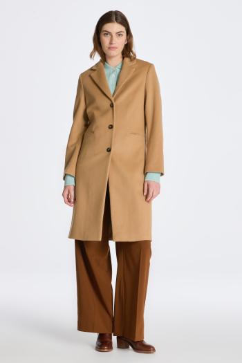 KABÁT GANT WOOL BLEND TAILORED COAT DARK KHAKI